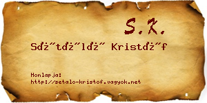 Sétáló Kristóf névjegykártya